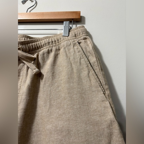 Banana Republic Deck Linen Blend Drawstring Tan Women Shorts Size Medium - Picture 4 of 7